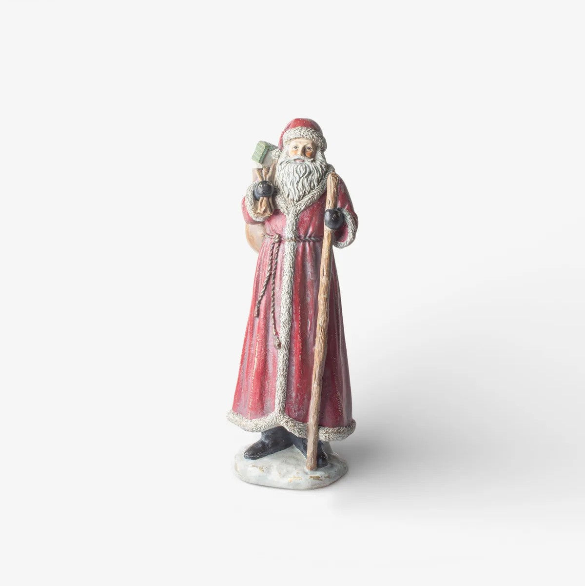 Santa Tales with Sack and Staff | Christmas Ornament by French Country Collections. Australian Art Prints, Gifts, Fashion and Homewares. Green Door Decor. www.greendoordecor.com.au