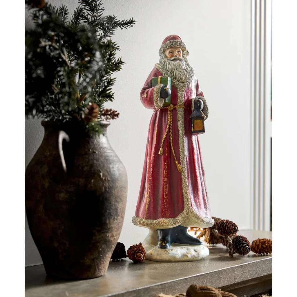 Santa Tales with Lantern and Gift | Christmas Ornament by French Country Collections. Australian Art Prints, Gifts, Fashion and Homewares. Green Door Decor. www.greendoordecor.com.au
