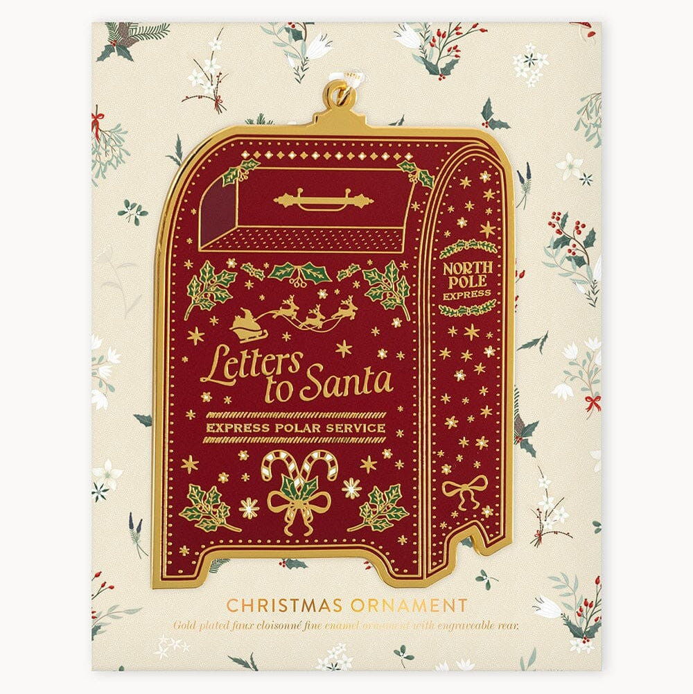Enamel Christmas Ornament | Santa's Mailbox by Bespoke Letterpress. Australian Art Prints and Homewares. Green Door Decor. www.greendoordecor.com.au