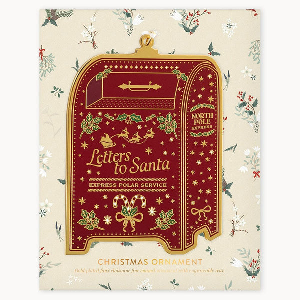 Enamel Christmas Ornament | Santa's Mailbox by Bespoke Letterpress. Australian Art Prints and Homewares. Green Door Decor. www.greendoordecor.com.au