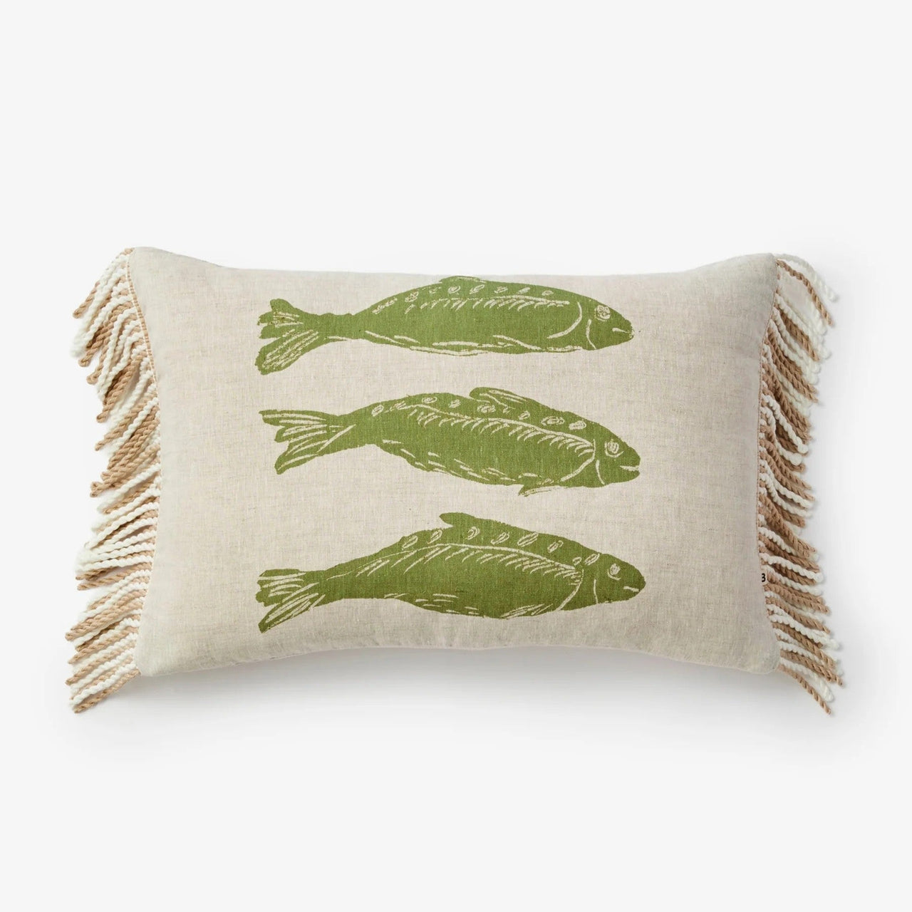 Cushion (60x40cm) | Sardines Khaki by Bonnie and Neil. Australian Art Prints and Homewares. Green Door Decor. www.greendoordecor.com.au