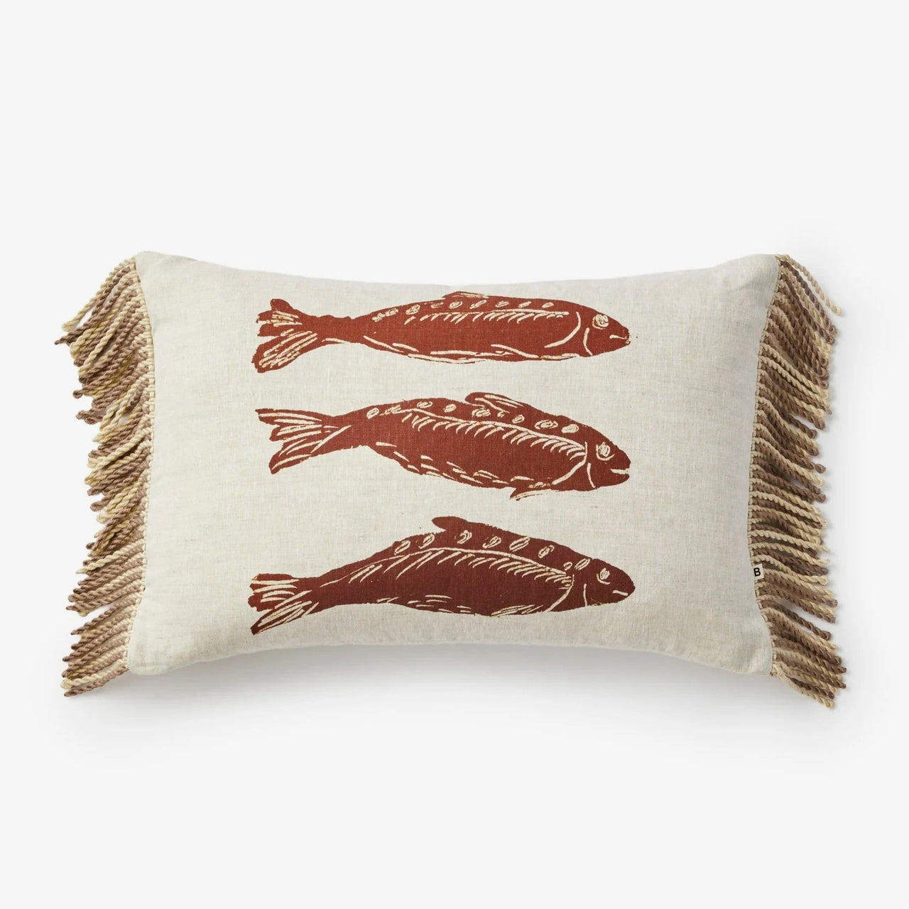 Cushion (60x40cm) | Sardines Tan by Bonnie and Neil. Australian Art Prints and Homewares. Green Door Decor. www.greendoordecor.com.au