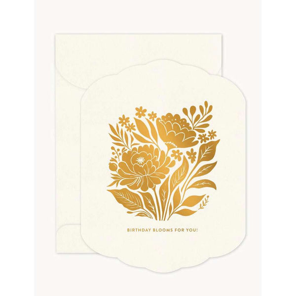 Scallop Greeting Card | 'Birthday Blooms' by Bespoke Letterpress. Australian Art Prints, Gifts, Fashion and Homewares. Green Door Decor. www.greendoordecor.com.au