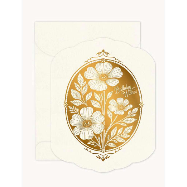 Scallop Greeting Card | 'Birthday Wishes' by Bespoke Letterpress. Australian Art Prints, Gifts, Fashion and Homewares. Green Door Decor. www.greendoordecor.com.au
