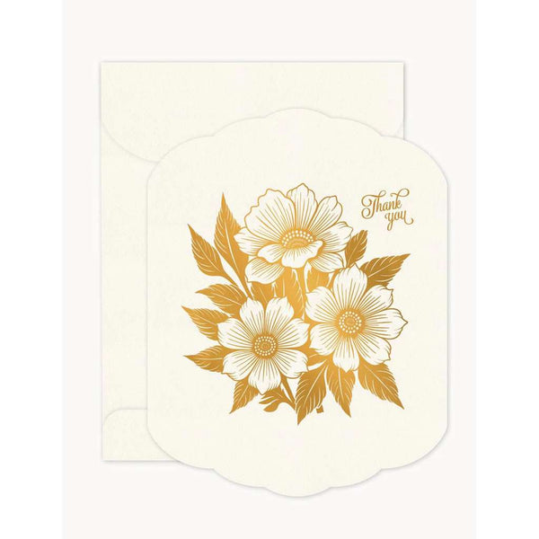 Scallop Greeting Card | 'Thank You' by Bespoke Letterpress. Australian Art Prints, Gifts, Fashion and Homewares. Green Door Decor. www.greendoordecor.com.au
