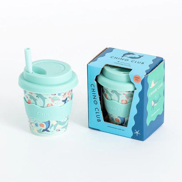 Baby Chino Cup (4oz) | Sea Creatures by Chino Club. Australian Art Prints and Homewares. Green Door Decor. www.greendoordecor.com.au