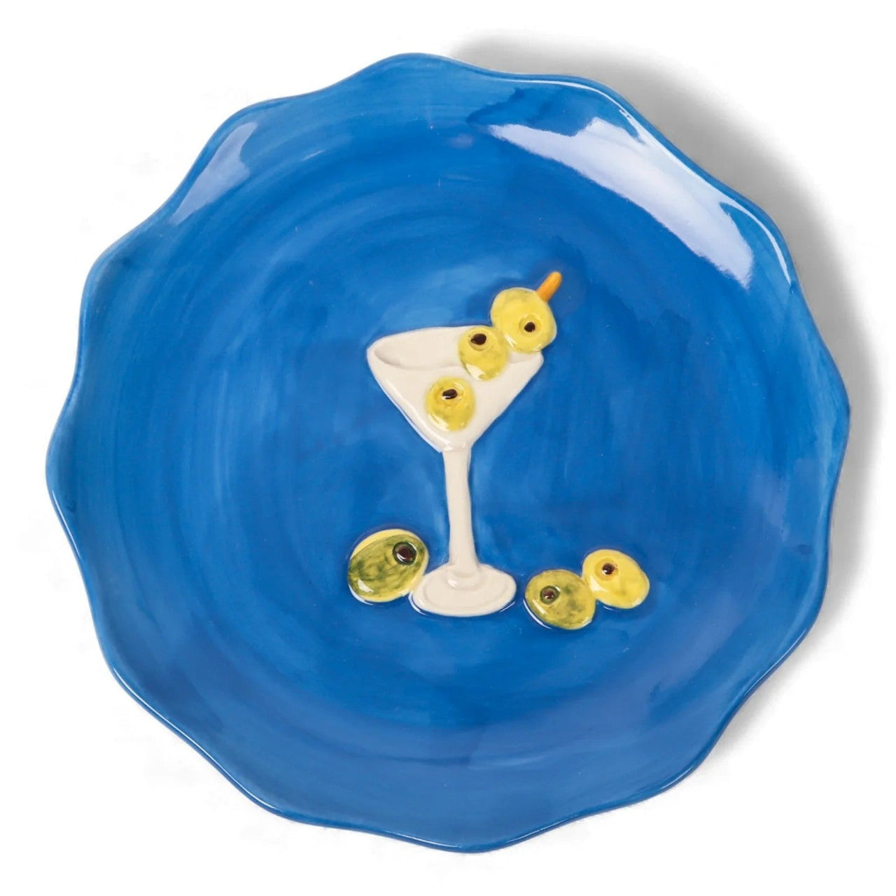 Seaview Stoneware Cocktail Plate by La La Land. Australian Art Prints, Gifts, Fashion and Homewares. Green Door Decor. www.greendoordecor.com.au