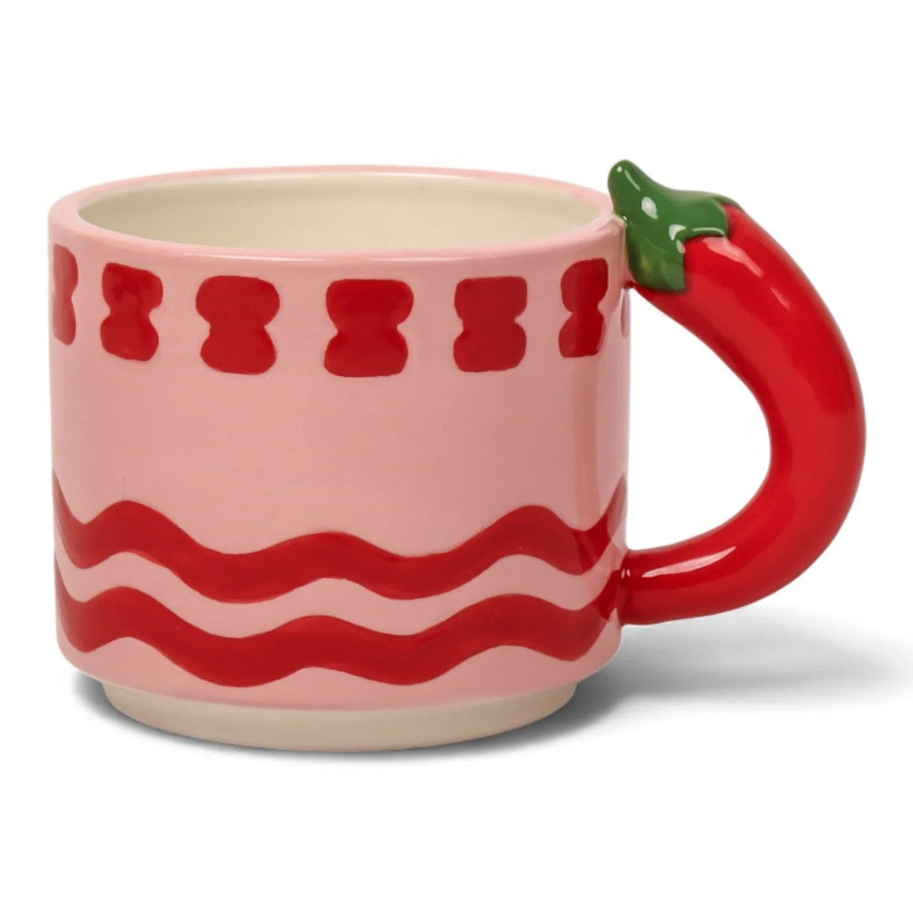 Seaview Stoneware Hot Chilli Mug by La La Land. Australian Art Prints, Gifts, Fashion and Homewares. Green Door Decor. www.greendoordecor.com.au