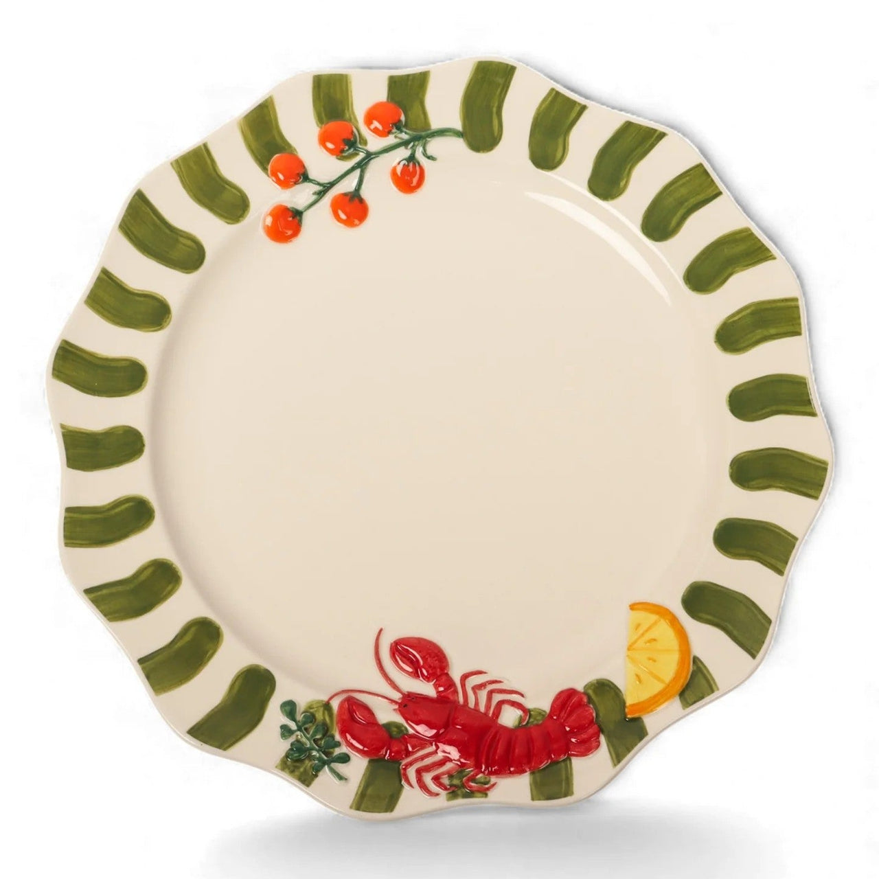 Seaview Stoneware Lobster Dinner Plate by La La Land. Australian Art Prints, Gifts, Fashion and Homewares. Green Door Decor. www.greendoordecor.com.au