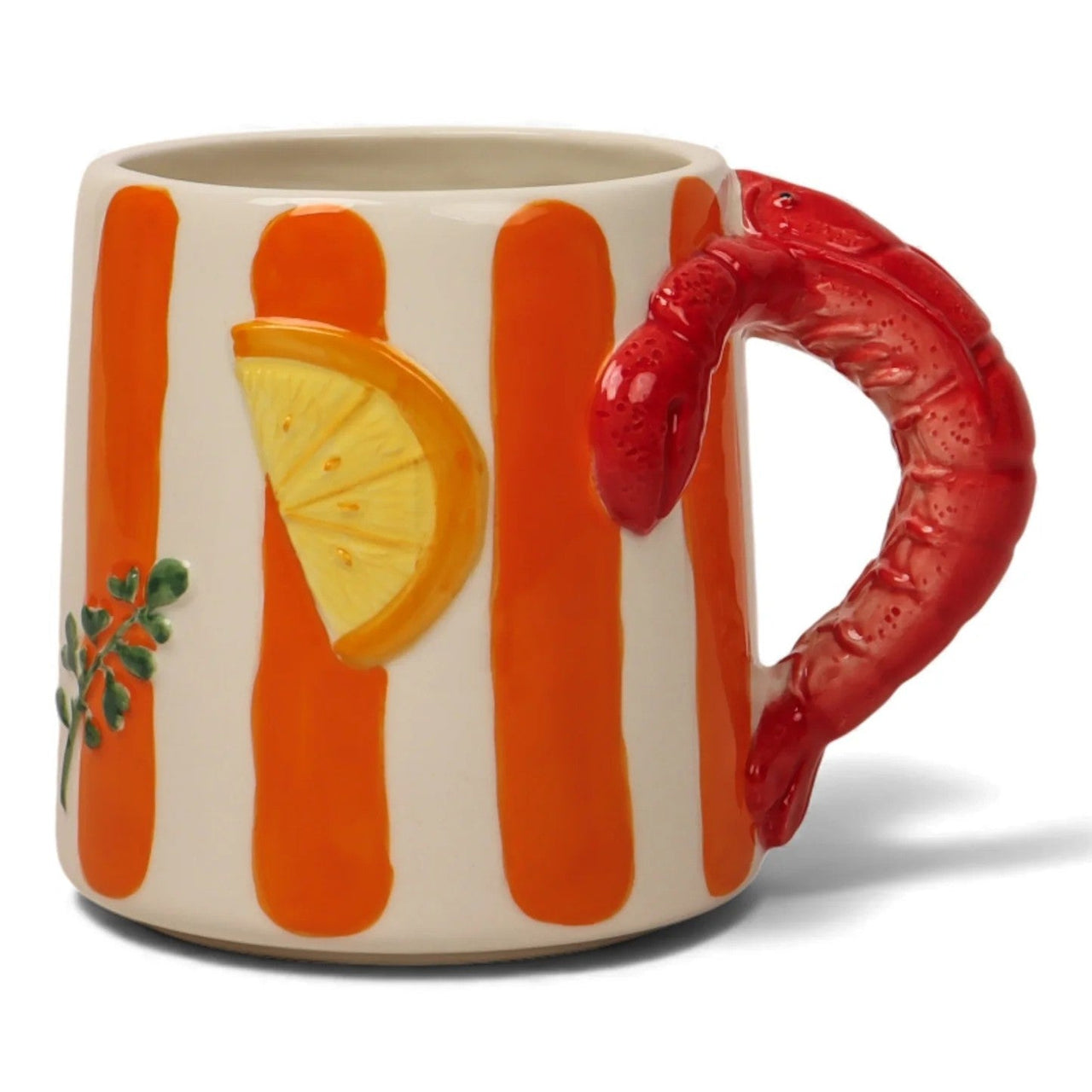 Seaview Stoneware Lobster Mug by La La Land. Australian Art Prints, Gifts, Fashion and Homewares. Green Door Decor. www.greendoordecor.com.au