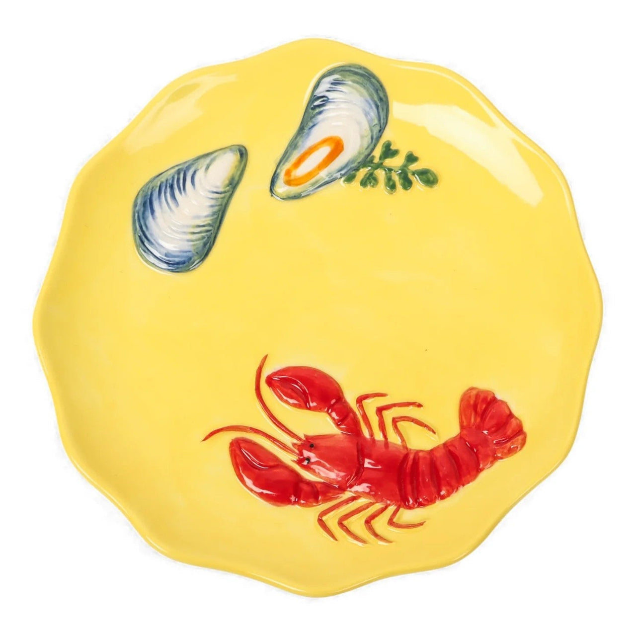 Seaview Stoneware Lobster Plate by La La Land. Australian Art Prints, Gifts, Fashion and Homewares. Green Door Decor. www.greendoordecor.com.au