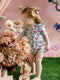 'Secret Diary' Precious Shorty Frill Coverall | Violet by Fleur Harris. Australian Art Prints and Homewares. Green Door Decor. www.greendoordecor.com.au