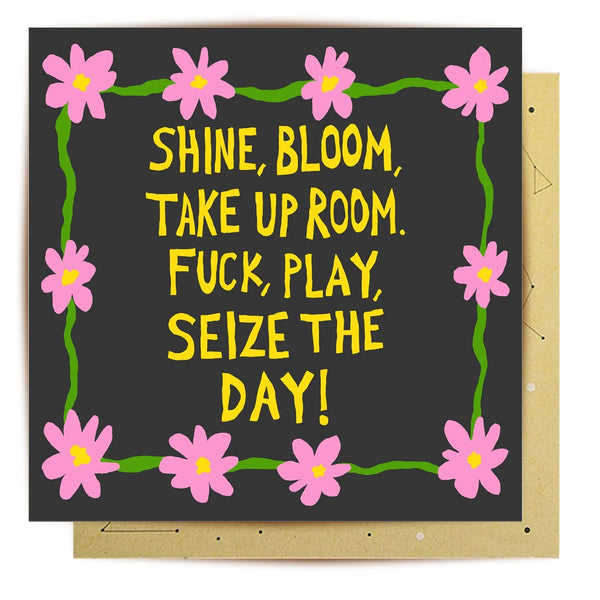 Greeting Card | Seize The Day by La La Land. Australian Art Prints, Gifts, Fashion and Homewares. Green Door Decor. www.greendoordecor.com.au