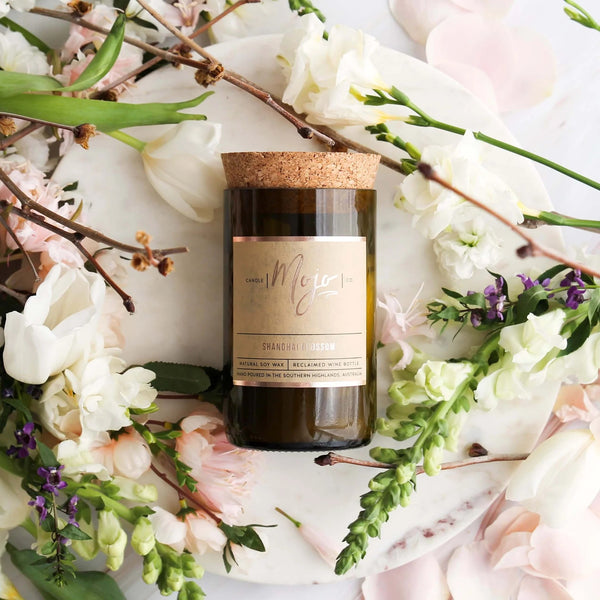 Shanghai Blossom | Mojo Candle by Mojo Candle Co. Australian Art Prints and Homewares. Green Door Decor. www.greendoordecor.com.au