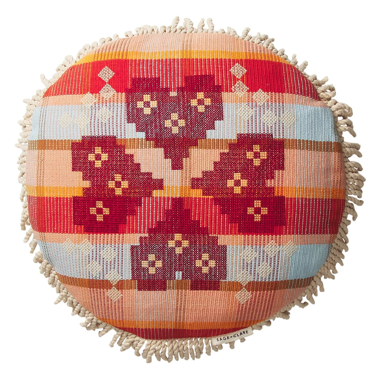 'Shiloh' Cross-Stitched Embroidered Cushion by Sage and Clare. Australian Art Prints, Gifts, Fashion and Homewares. Green Door Decor. www.greendoordecor.com.au
