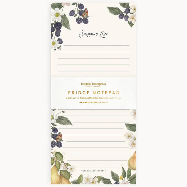 Shopping List DL Notepad | Pears by Bespoke Letterpress. Australian Art Prints, Gifts, Fashion and Homewares. Green Door Decor. www.greendoordecor.com.au