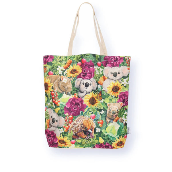 Shopping Tote | Garden Giggles by La La Land. Australian Art Prints and Homewares. Green Door Decor. www.greendoordecor.com.au