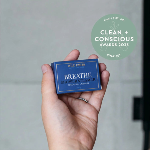 Shower Steamer | Breathe by Wild Emery. Australian Art Prints, Fashion and Homewares. Green Door Decor. www.greendoordecor.com.au