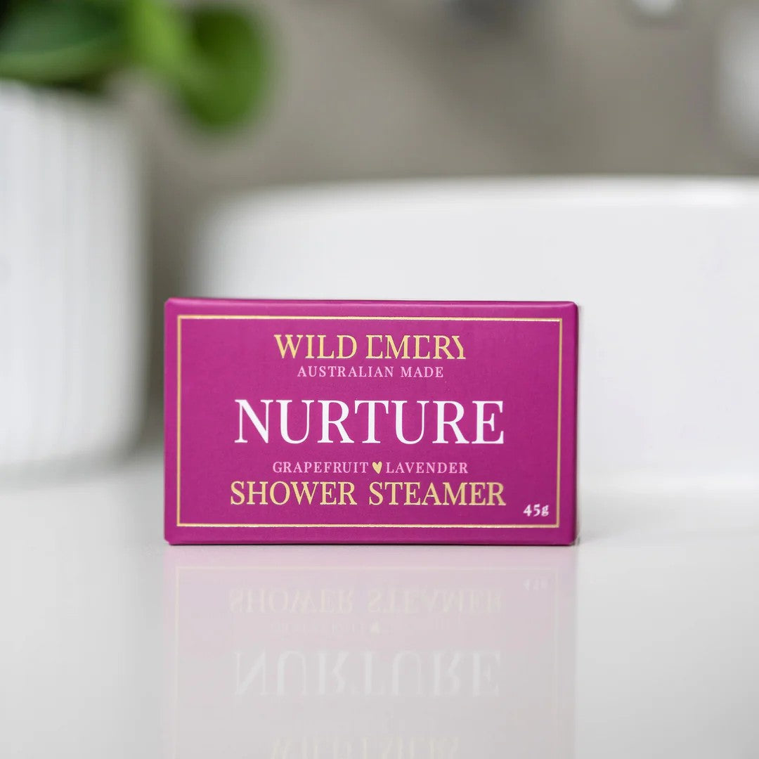 Shower Steamer | Nurture by Wild Emery. Australian Art Prints, Fashion and Homewares. Green Door Decor. www.greendoordecor.com.au