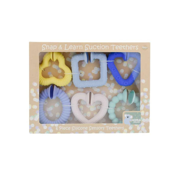 Silicone Snap & Learn Sensory Teethers by Eleganter Australia. Australian Art Prints and Homewares. Green Door Decor. www.greendoordecor.com.au