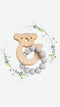 Silicone & Beechwood Teether - Koala Cloud Grey by Petite Vous. Australian Art Prints, Gifts, Fashion and Homewares. Green Door Decor. www.greendoordecor.com.au