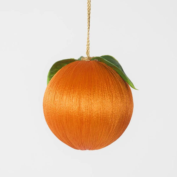 Silk Fruit Bauble - Orange | Christmas Hanging Decorations by Florabelle. Australian Art Prints and Homewares. Green Door Decor. www.greendoordecor.com.au