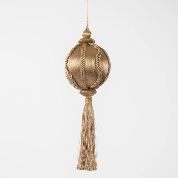 Silk Tassel Decoration - Champagne | Christmas Hanging Decorations by Florabelle. Australian Art Prints and Homewares. Green Door Decor. www.greendoordecor.com.au