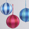 Silk Stripe Bauble Large - Blue & Turquoise | Christmas Hanging Decorations by Florabelle. Australian Art Prints and Homewares. Green Door Decor. www.greendoordecor.com.au