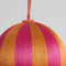 Silk Stripe Bauble Large - Pink & Orange | Christmas Hanging Decorations by Florabelle. Australian Art Prints and Homewares. Green Door Decor. www.greendoordecor.com.au