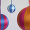Silk Stripe Bauble Large - Pink & Orange | Christmas Hanging Decorations by Florabelle. Australian Art Prints and Homewares. Green Door Decor. www.greendoordecor.com.au