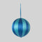 Silk Stripe Bauble Medium - Blue & Turquoise | Christmas Hanging Decorations by Florabelle Living. Australian Art Prints and Homewares. Green Door Decor. www.greendoordecor.com.au