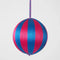 Silk Stripe Bauble Medium - Pink & Blue | Christmas Hanging Decorations by Florabelle Living. Australian Art Prints and Homewares. Green Door Decor. www.greendoordecor.com.au