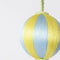 Silk Stripe Bauble Small - Blue & Yellow | Christmas Hanging Decorations by Florabelle. Australian Art Prints and Homewares. Green Door Decor. www.greendoordecor.com.au