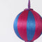 Silk Stripe Bauble Small - Pink & Blue | Christmas Hanging Ornament. Australian Art Prints and Homewares. Green Door Decor. www.greendoordecor.com.aung Decorations by Florabelle
