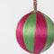 Silk Stripe Bauble Small - Pink & Green | Christmas Hanging Decorations by Florabelle. Australian Art Prints and Homewares. Green Door Decor. www.greendoordecor.com.au