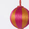 Silk Stripe Bauble Small - Pink & Orange | Christmas Hanging Decorations by Florabelle. Australian Art Prints and Homewares. Green Door Decor. www.greendoordecor.com.au