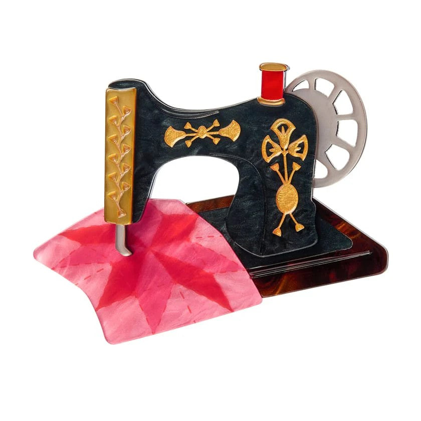 Singer of Seams Brooch | Erstwilder. Australian Art Prints, Gifts, Fashion and Homewares. Green Door Decor. www.greendoordecor.com.au