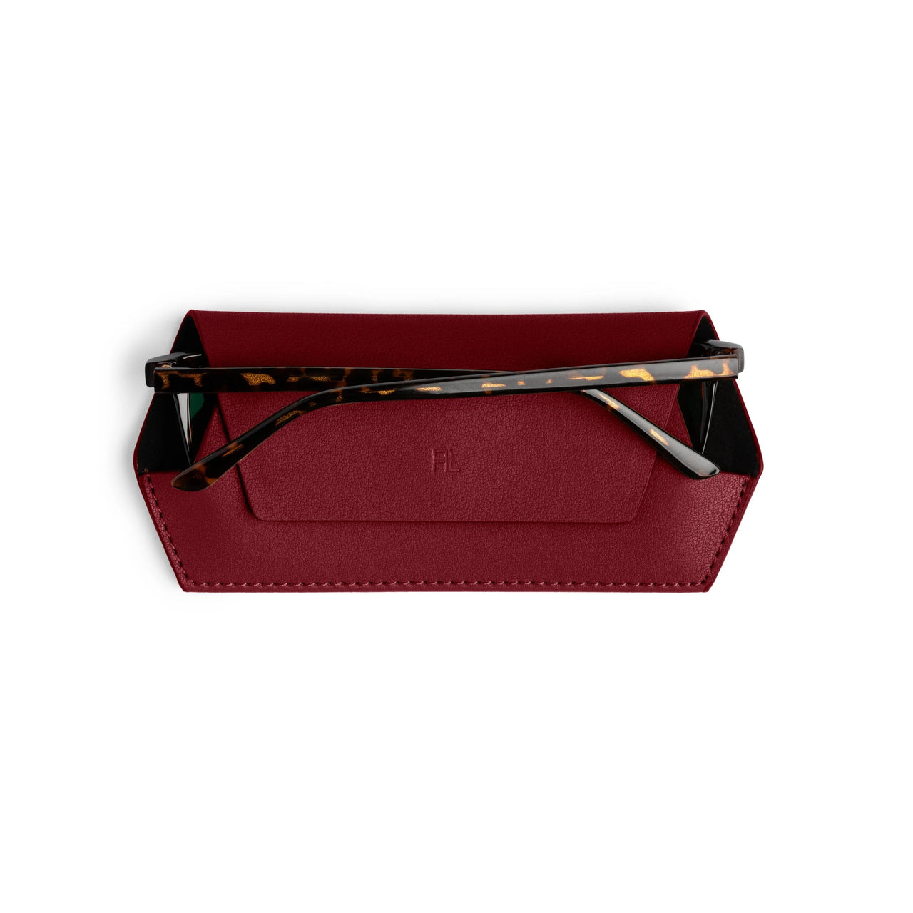 Slimline Glasses Case | Burgundy by Fox and Leo. Australian Art Prints, Gifts, Fashion and Homewares. Green Door Decor. www.greendoordecor.com.au