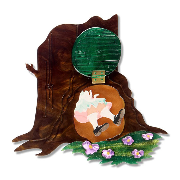 Slippery Slip Brooch | Erstwilder x Fleur Harris x Enid Blyton 'The Magic Faraway Tree'. Australian Art Prints, Gifts, Fashion and Homewares. Green Door Decor. www.greendoordecor.com.au