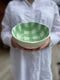 Salad Bowl | Green Gingham by Noss Ceramics. Australian Art Prints and Homewares. Green Door Decor. www.greendoordecor.com.au