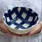 Salad Bowl | Navy Gingham by Noss Ceramics. Australian Art Prints and Homewares. Green Door Decor. www.greendoordecor.com.au