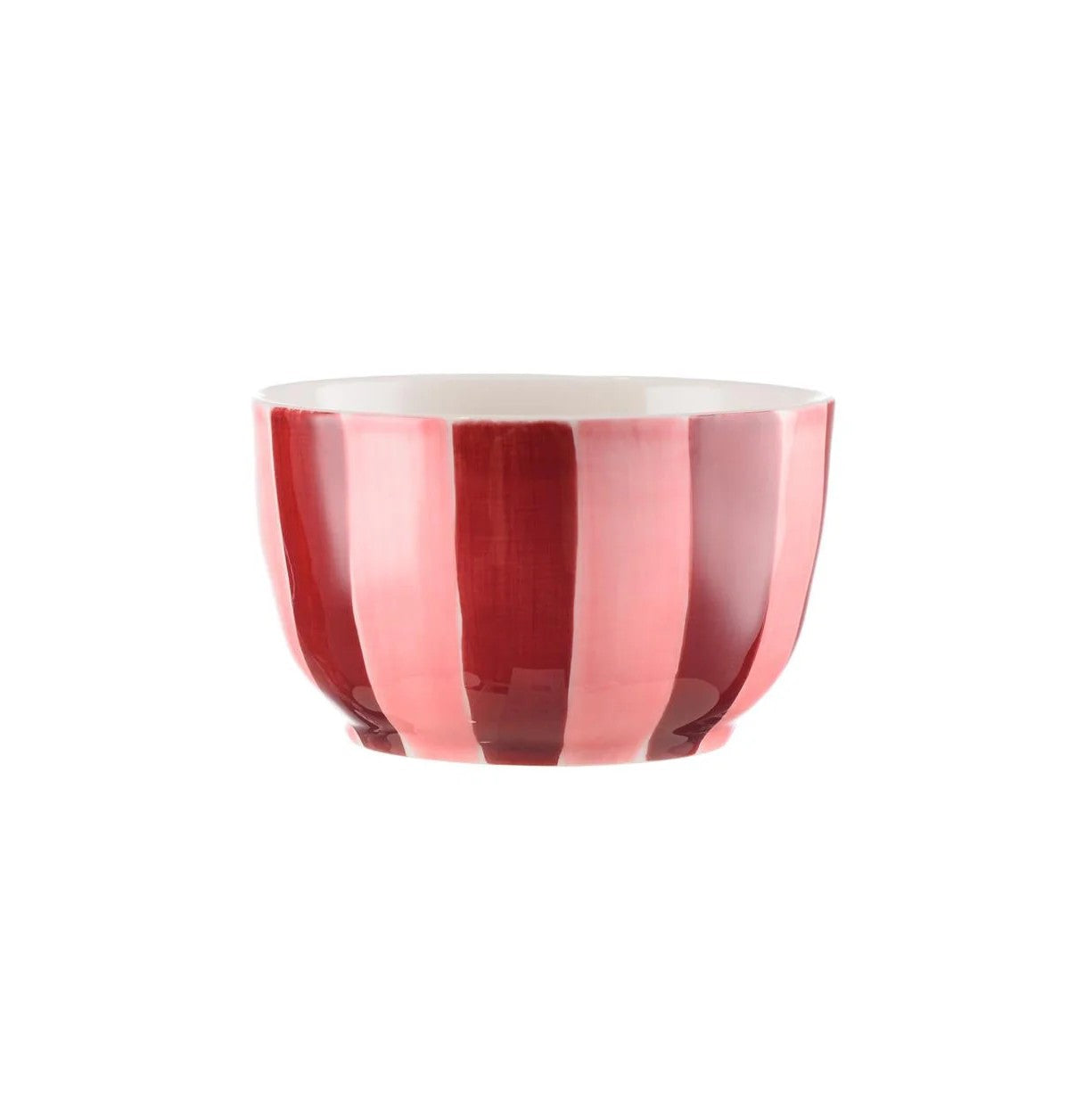 Noss Ceramic Small Bowl | Pink & Burgundy Stripe by Noss & Co. Australian Art Prints, Gifts, Fashion and Homewares. Green Door Decor. www.greendoordecor.com.au