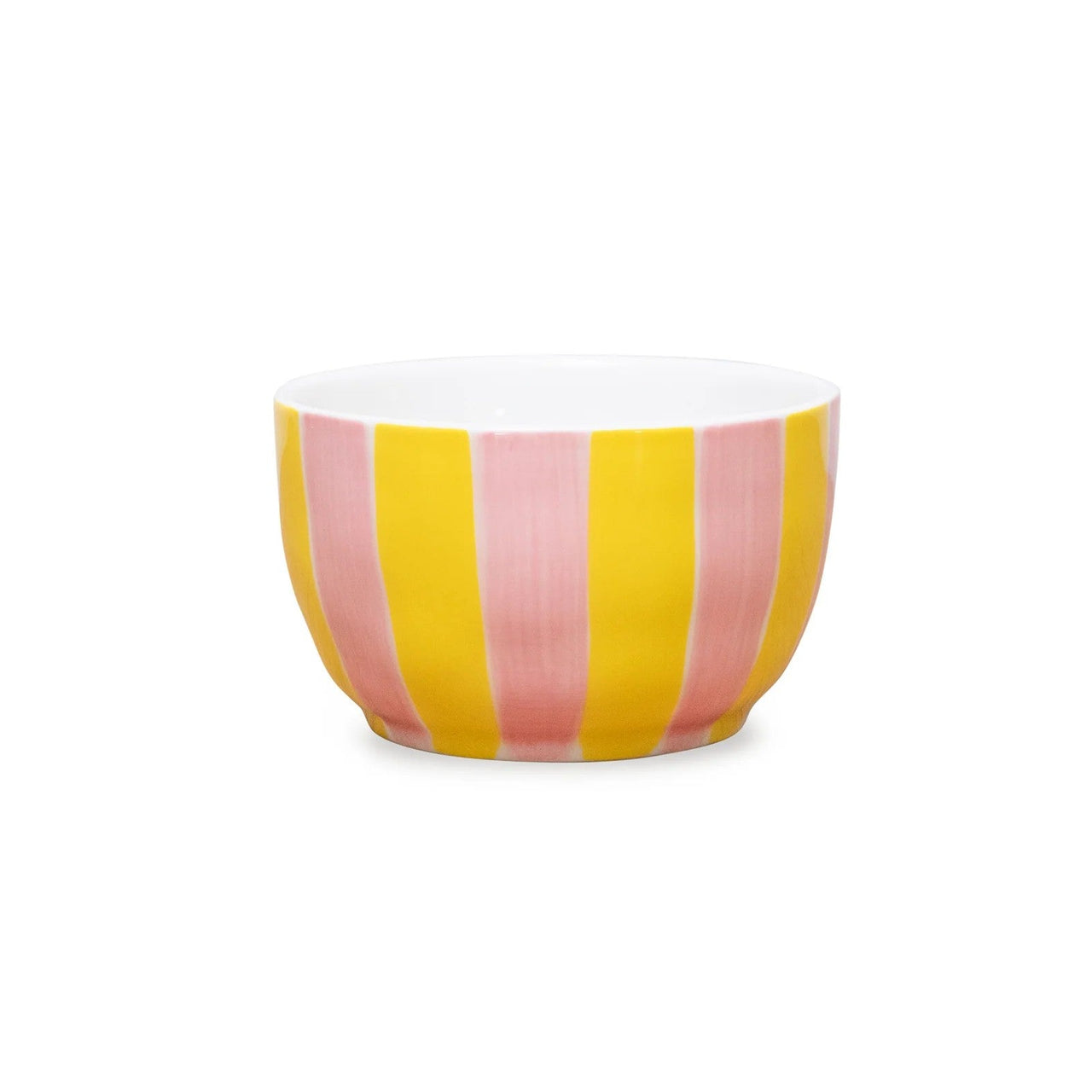 Noss Ceramic Small Bowl | Pink & Yellow Stripe by Noss & Co. Australian Art Prints, Gifts, Fashion and Homewares. Green Door Decor. www.greendoordecor.com.au