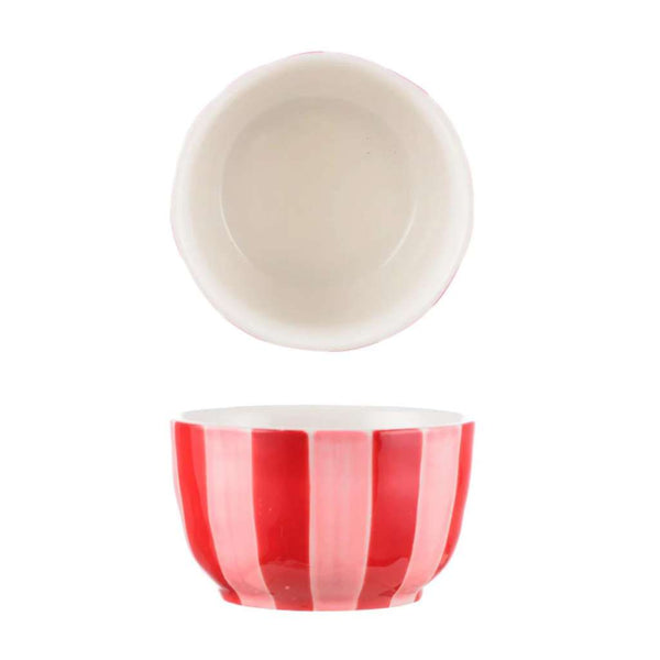 Noss Ceramic Small Bowl | Pink & Red Stripe by Noss & Co. Australian Art Prints and Homewares. Green Door Decor. www.greendoordecor.com.au