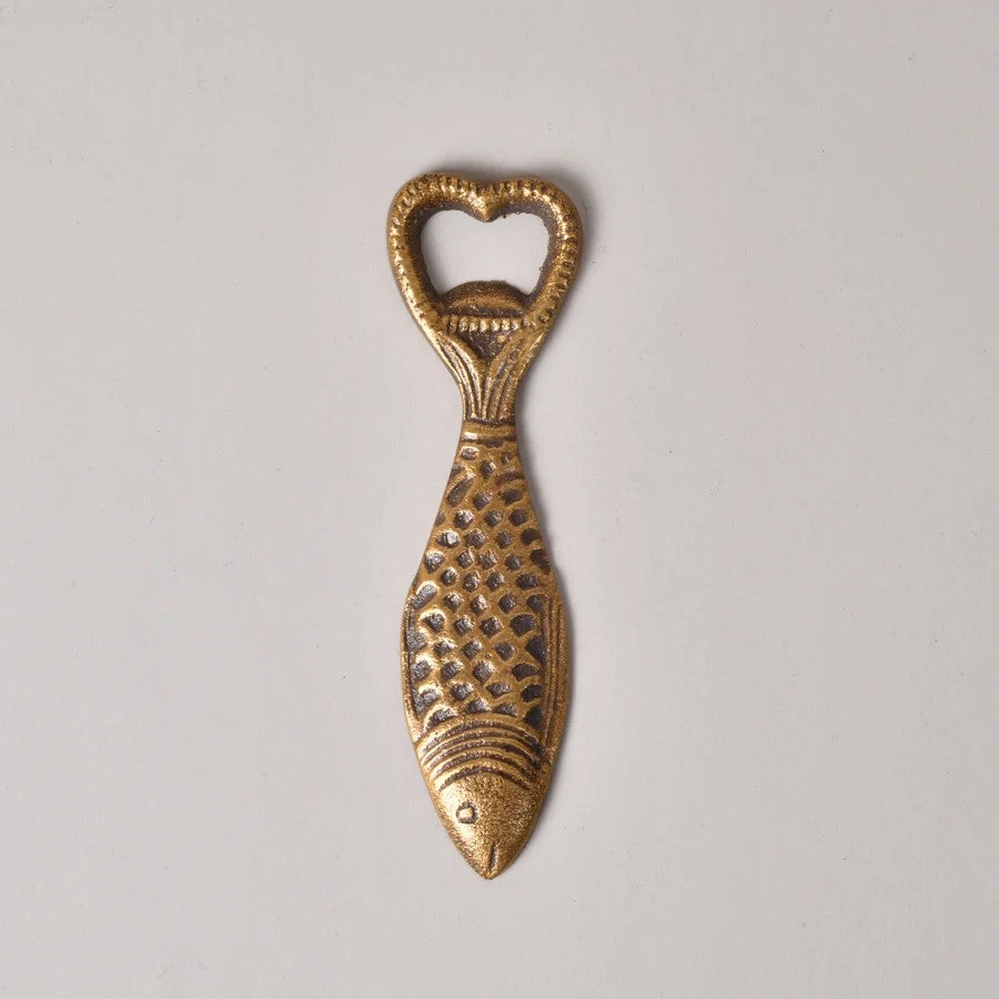 Small Brass Fish Bottle Opener by New Direction Imports. Australian Art Prints, Gifts, Fashion and Homewares. Green Door Decor. www.greendoordecor.com.au