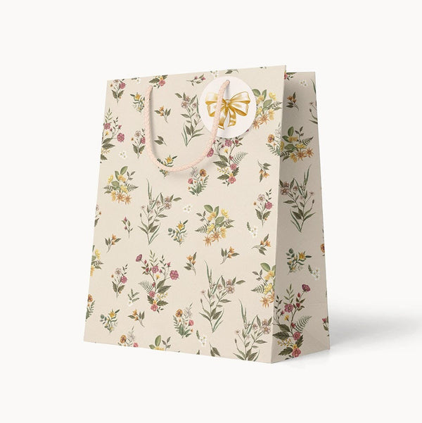 'Dainty Blooms' Small Gift Bag by Bespoke Letterpress. Australian Art Prints, Gifts, Fashion and Homewares. Green Door Decor. www.greendoordecor.com.au