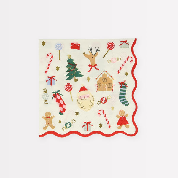 Small Napkin Pack | Jolly Christmas by Meri Meri. Australian Art Prints and Homewares. Green Door Decor. www.greendoordecor.com.au