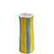 Noss Small Vase | Cornflower Blue & Yellow Stripe by Noss & Co. Australian Art Prints, Fashion and Homewares. Green Door Decor. www.greendoordecor.com.au
