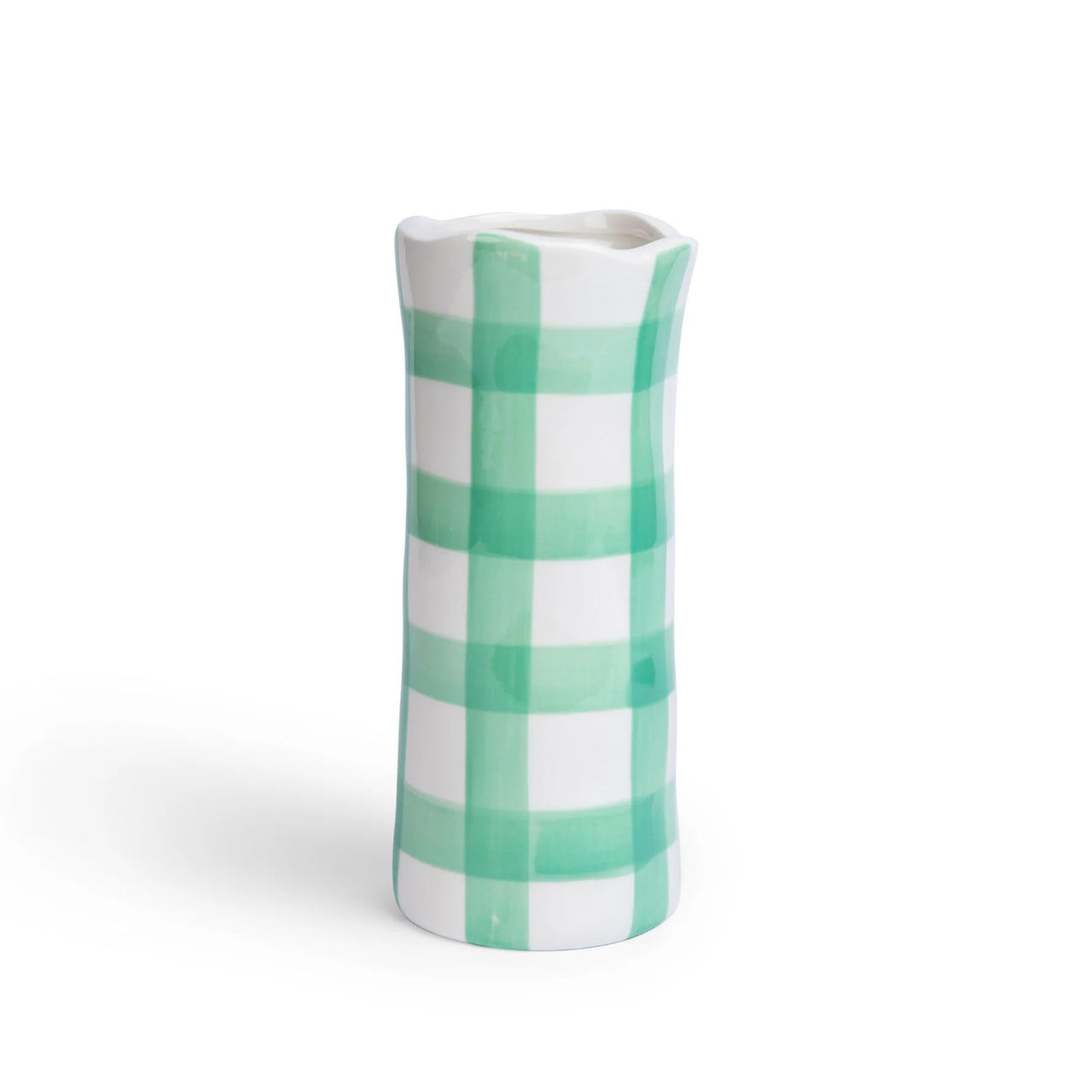 Small Vase | Mint Green Gingham by Noss & Co. Australian Art Prints, Fashion and Homewares. Green Door Decor. www.greendoordecor.com.au
