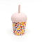 Mini Smoothie Cup & Straw 200ml | Fruits Pink by Chino Club. Australian Art Prints, Gifts, Fashion and Homewares. Green Door Decor. www.greendoordecor.com.au